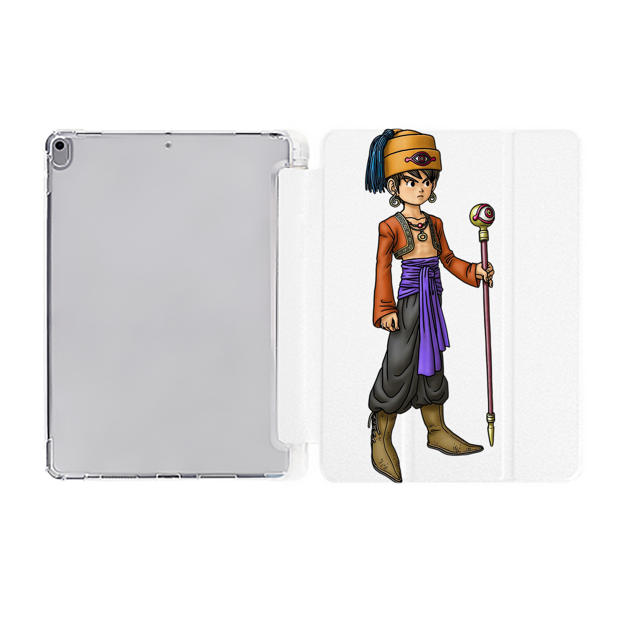 （画像用） ドラゴンクエスト Doragon Kuesuto Dragon Quest IPad ケース ペン収納付き 三つ折りスタンド PUレザー×シリコン 対応機種9.5/10.5/10.9インチ